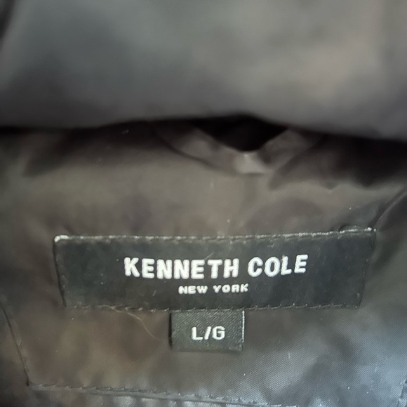Kenneth Cole Reaction black puffer stadium coat. Size L. - Picture 9 of 10